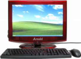 19" All-in-one LCD+PC Computer (Red)